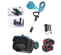 Déneigeuse électrique sans fil - 1000W Souffleuse à neige électrique sans fil - 2 batterie 3000mAh+1chargeur -2500rpm - écran LED