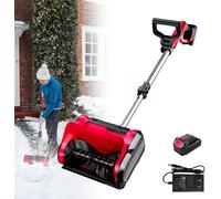 Déneigeuse sans Fil, 1200 W, Batterie 20 V Double, Largeur 32 Cm, Profondeur De Déneigement 16 Cm, Manche Télescopique Réglable 46-55 Cm, pour Allée, Patio Et Jardin