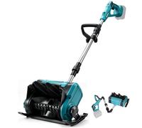Déneigeuse sans fil pour batterie Makita 18 V, 22 000 tr/min, souffleuse à neige électrique sans balais, portée de 8 m, largeur de travail 33 cm, pelle à neige sans fil pour trottoirs et terrasses