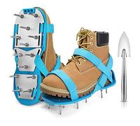 DenForste Aérateur de pelouse pour gazon - Chaussures aérateurs d'herbe pré-assemblées pour pelouse - Outil aérateur de sol pour cour pour aérer terrasse jardin