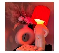 DengFen Humble Mike Lampe Coquine, Petite Lampe Créative Homme Timide, Lampe de Nuit Créative, Cadeau Éléphant Blanc Adulte, Cadeau pour la Saint-Valentin pour Lui et Elle (Rouge)