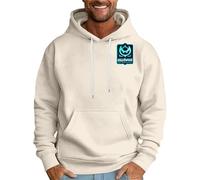 DENGJIAMY Sweat à capuche d'Halloween pour homme avec imprimé chauve-souris et manches longues décontracté avec cordon de serrage, beige, 4XL