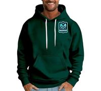DENGJIAMY Sweat à capuche d'Halloween pour homme avec imprimé chauve-souris et manches longues décontracté avec cordon de serrage, Vert, 4XL