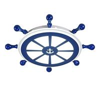 DENGJIN Pirate Gouvernail Forme LED Plafonnier Luminaire Garçon Chambre d'enfants Plafonnier Dimmable Nautique Bateau Ancre Décoration Plafonnier Éclairage, 64W