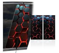 dengshao Lot de 2 Autocollant Pilier B Voiture pour Clio 2 3 4 5 Sport RS Line 1998-2021, Protection de la Peinture Film de Protection B Pilier Décoratif Accessoires,Red