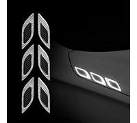 dengshao Lot de 6 Autocollant 3D Bandes Réfléchissantes pour Mercedes Benz C-Clase W206 Hybrid 2021-, Sécurité Avertissement Bande Autocollants pour Capot Pare-Chocs,Silver