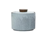 DengxiaoqingOZ Beurrier Beurrier en céramique portable, boîte d'emballage domestique, pot de rangement, bouteille thé Récipient à beurre(Grigio)