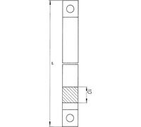DENI® Crémone 4110,à double encoche,10x2.500mm,galvanisé