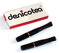Denicotea 2 Porte-Cigarette Noir avec Anneau doré + 10 Filtres supplémentaires