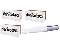 Denicotea Lot de 150 filtres + 1 porte-cigarette Denicotea blanc/argenté