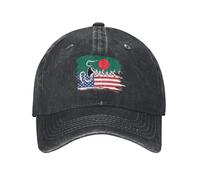 Denim Baseball Chapeau Amérique Bangladesh Drapeau du Bangladesh Pas Facile À Déformer Baseball Cap Facile À Transporter Trucker Cap pour Voyage D’Anniversaire Randonnée