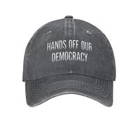 Denim Baseball Chapeau Ne Touchez Pas À Notre Démocratie Boucle De Réglage en Métal Denim Casquette pour Adjustable Baseball Cap pour D’Anniversaire Sport Les Saisons