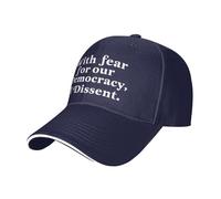 Denim Baseball Chapeau par Crainte pour Notre Démocratie, Je Dissident Adjustable Baseball Cap Classique Sun Hat pour Extérieur Outdoor Camping