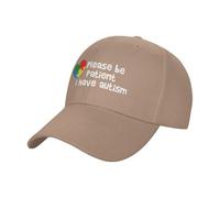 Denim Baseball Chapeau s'il Vous Plaît Soyez Patient, Je suis Autiste, C'est Drôle Anti UV Baseball Cap Mode Trucker Cap pour Les Saisons Voyage De Pêche