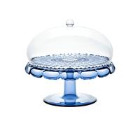 STANDÀ GÂTEAU AVEC CLOCHE "VANITY" Denim blue