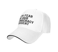 Denim Casquette pour par Crainte pour Notre Démocratie, Je Dissident Adjustable Denim Baseball Chapeau Boucle De Réglage en Métal Sun Hat pour Cyclisme Plein Air Activités