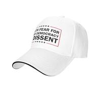 Denim Casquette pour par Crainte pour Notre Démocratie, Je Dissident Évacuation De La Transpiration Trucker Cap Adjustable Sun Hat pour Activités Plein Air Camping