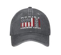 Denim Casquette pour Résistez, Ne Touchez Pas À Nous, Le Peuple, Drapeau Américain Évacuation De La Transpiration Trucker Cap Rétro Baseball Cap pour Plein Air Les Saisons Voyage