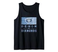 Denim & Diamants Bleu Jean Boutique Style Western Débardeur