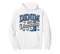 Denim et Diamants Africains Melanin Swag Cowgirls Western Sweat à Capuche