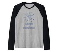 Denim et Diamants Dames Filles Femmes Manche Raglan