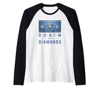 Denim et Diamants Western Cowgirl Chic Glam Style Manche Raglan