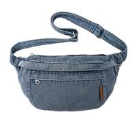 Denim Fanny Pack, Sac en Jean Bleu à la Mode à la Mode avec Sangle réglable, Sacs bandoulière de capacité pour Femmes