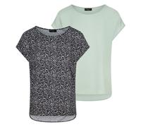 DENIMFY Blouse Femme Été Chemisier DFJule Regular Fit Lot De 2 Col Rond