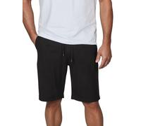 DENIMFY DFAlessio Short chino en lin pour homme Coupe droite Cordon de serrage Taille élastique Uni Noir Vert Bleu Beige Blanc Tailles S M L XL XXL 3XL 4XL 5XL, Noir , 4XL