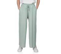 DENIMFY DFBrenda Pantalon Palazzo d'été 7/8 pour femme - Taille haute - Jambe large - Pantalon d'été en tissu - Longueur cheville - Taille élastique - Poches unies - Noir - Vert - Beige - Bleu - S M L