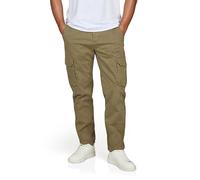 DENIMFY DFLuke Pantalon cargo long pour homme avec ceinture Coupe droite Poches stretch Noir/vert/beige 30 31 32 33 34 36 38 40, Ivy Olive, 38