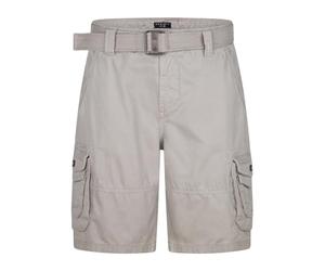 DENIMFY DFUlli Short cargo pour homme avec ceinture Coupe droite Short cargo avec poches Bermuda d'été 100 % coton Beige Vert Bleu Gris 30 31 32 33 34 36 38 40 42, Beige cendré, 44