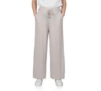 DENIMFY Palazzo Pantalon d'été 7/8 DFBrenda pour femme - Taille haute - Jambe large - Pantalon d'été en tissu - Longueur cheville - Taille élastique - Poches - Couleur unie - Noir - Vert - Beige