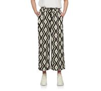 DENIMFY Palazzo Pantalon d'été 7/8 pour femme Coupe ample DFKate Pantalon d'été en tissu léger Longueur cheville Taille élastique Motif viscose Vert Blanc Beige Noir Bleu marine Tailles S M L XL XXL