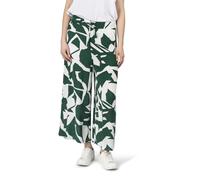 DENIMFY Palazzo Pantalon d'été 7/8 pour femme Coupe ample DFKate Pantalon d'été en tissu léger Longueur cheville Taille élastique Motif viscose Vert Blanc Beige Noir Bleu marine Tailles S M L XL XXL