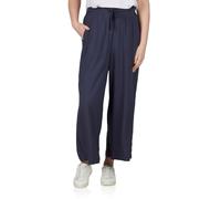 DENIMFY Palazzo Pantalon d'été 7/8 pour femme Coupe ample DFKate Pantalon d'été en tissu léger Longueur cheville Taille élastique Motif viscose Vert Blanc Beige Noir Bleu marine Tailles S M L XL XXL