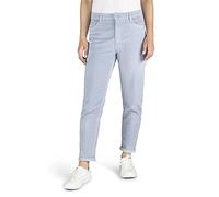 DENIMFY Pantalon cargo femme Mom Fit taille haute jambe droite stretch DFLisa pantalon en tissu extensible fermeture éclair poches uni gris rose bleu beige vert S M L XL XXL, M