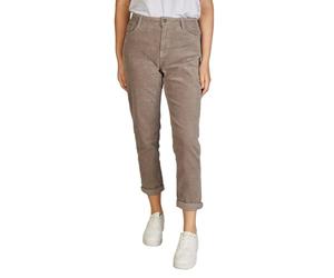 DENIMFY Pantalon cargo femme Mom Fit taille haute jambe droite stretch DFLisa pantalon en tissu extensible fermeture éclair poches uni gris rose bleu beige vert S M L XL XXL, gris ardoise, M