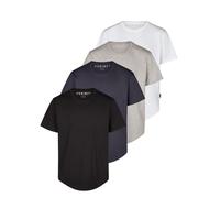 DENIMFY T-Shirt Pour Hommes Long Coupe 100% Coton Regular DFPaco Pack De 4