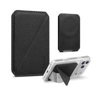 Denior Portefeuille magnétique RFID fin avec 1 fente pour carte, capacité pour 1 à 2 cartes, compatible MagSafe, pour iPhone 17/16/15/14/13/12 Series Portefeuille de téléphone (noir)