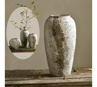 Denique Vase à Fleurs Rustique en céramique - Grand Vase de Sol Vintage pour décoration de Ferme, Grand Vase pour Salon, entrée, Centre de Table, Vase en Terre Cuite - Vase en Terre Cuite - Vase en