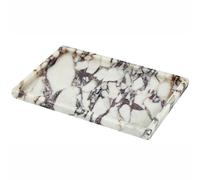 Denique Plateau en marbre Naturel pour comptoir de Salle de Bain, Plateau de Rangement en Pierre pour décoration d'intérieur, 30,5 x 20,3 cm, véritable Plateau de Salle de Bain en marbre Calacatta