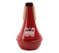 Denis Wick 5504R Sourdine droite pour trompette avec finition en revêtement pur rouge - Sourdine en aluminium filé à la main avec liège naturel, mise au point et projection supplémentaires, tonation
