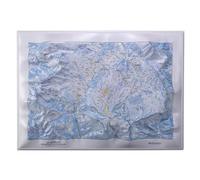 Deniveles - Pack Carte 3D Le Devoluy + Cadre 50x70 cm - Carte 3D