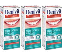 Denivit - Dentifrice - Anti-Tache Fumeur - Fraîcheur Intense - Tube 50 ml - Lot de 3