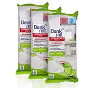 Denk - avec lingettes humides multi-usages Citron vert & basilic, 50 pièces (Lot de 3)