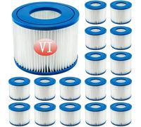 Denkmsd Bestway Lot de 16 cartouches filtrantes VI pour filtre de piscine Bestway, cartouche VI pour Miami, Vegas, Monaco, filtre de rechange pour Bestway Spa 58323