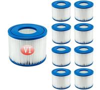 Denkmsd Filtre VI Cartouche pour Bestway Spa, Cartouches Filtrantes Rechange pour Miami Vegas Monaco BW58323, pour Bestway 58239 (8 pièces)