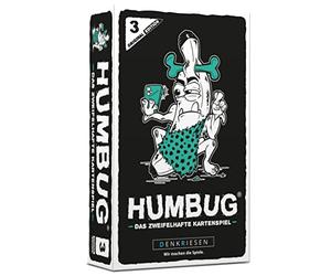 DENKRIESEN - Humbug® - Édition originale n° 3 | Jeu de devinettes | À partir de 10 ans | 3 à 8 joueurs | Jeu de fête | Jeu de famille | Trompes, deviner, bluffer et parier | Jeu de cartes amusant pour