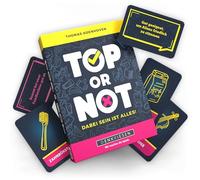 DENKRIESEN - Top or Not! ? - Le jeu de fête amusant pour adultes et enfants à partir de 10 ans | Jeu de mots et discussion - Convaincre avec blague et charme | 3 à 6 joueurs, 30 minutes de temps de